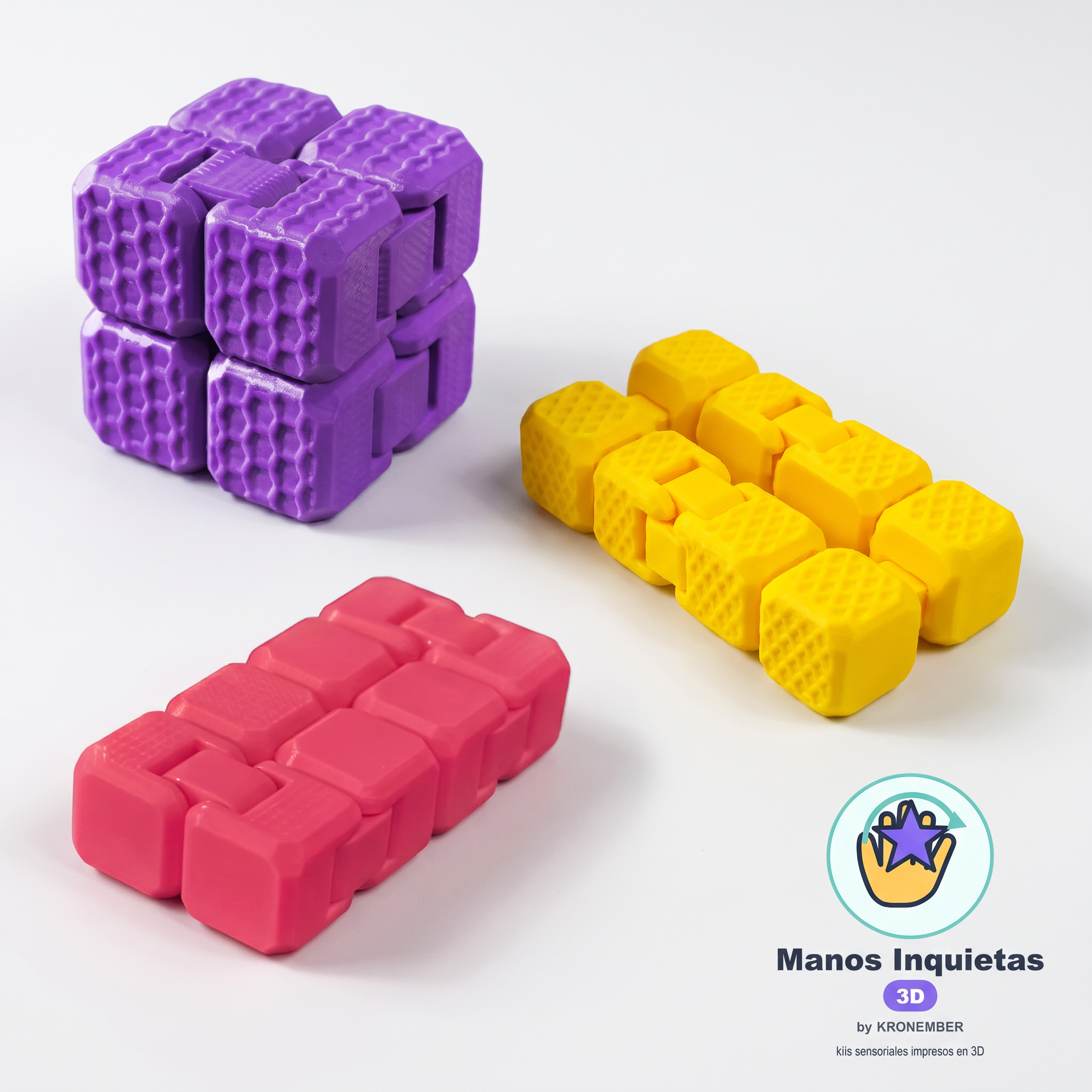 Cubo infinito amarillo articulado