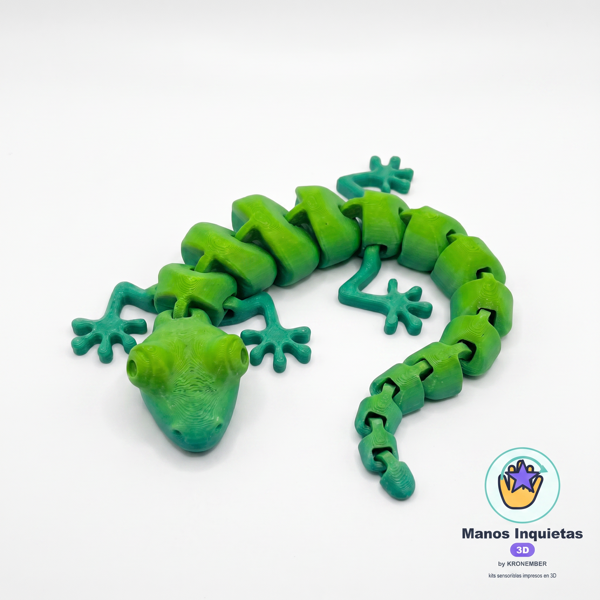 Lagarto articulado verde