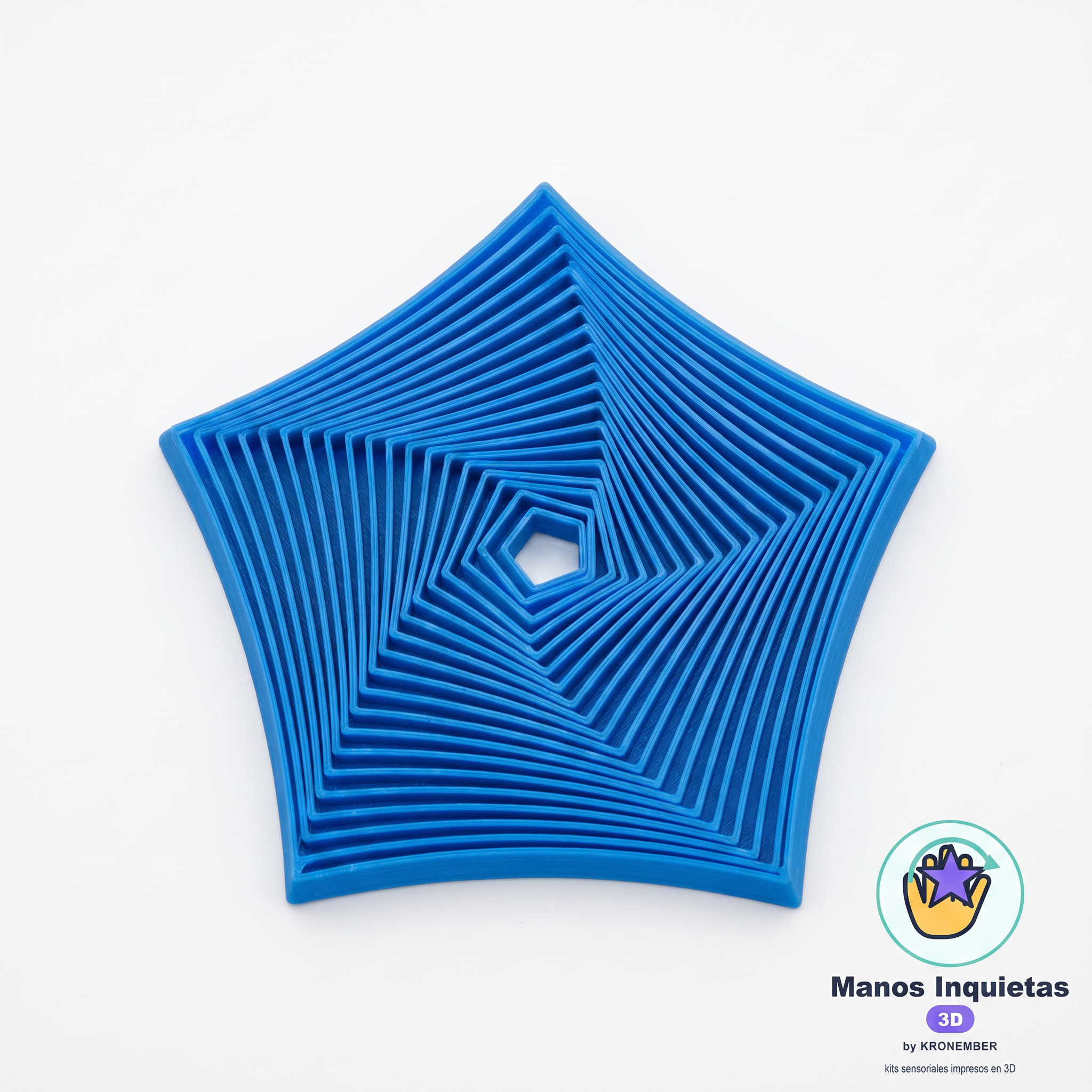 Pentágono de relax azul